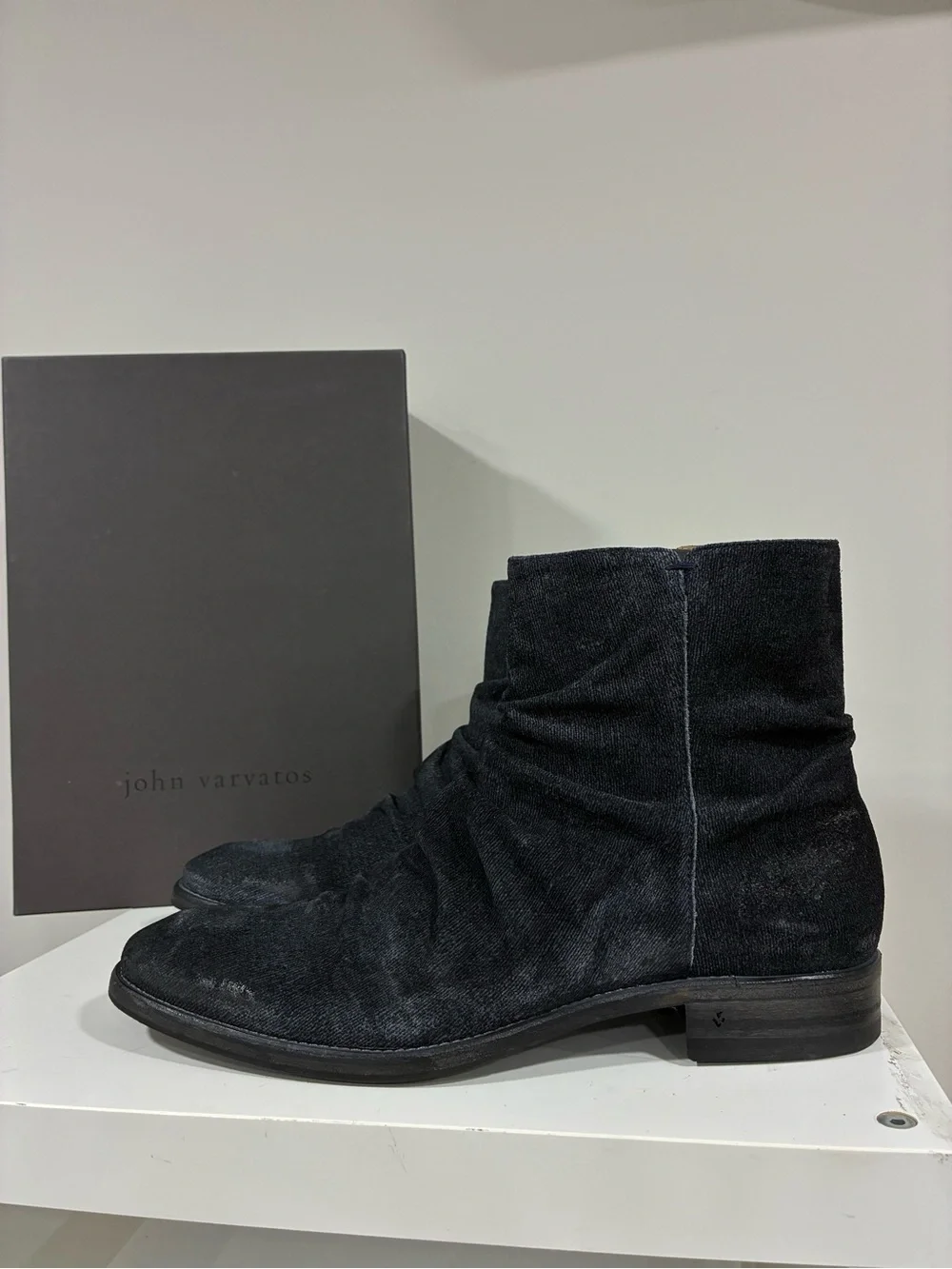 $798 John Varvatos Collection Morrison Sharpei Boot Size EU 43 USA 10